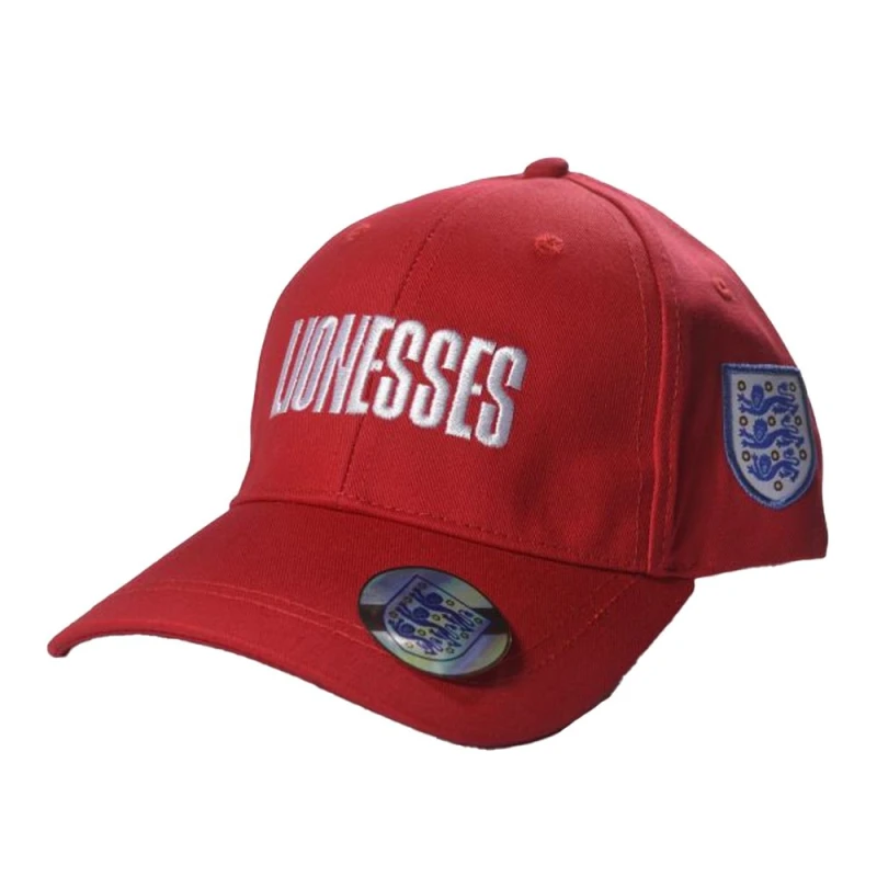 Image of England FA Womens Lionesses Baseball Cap in Red Red Female One Size