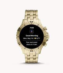 Image of Fossil Q Lcd 'Garrett HR' SmartWatch - FTW4039 - GOLD