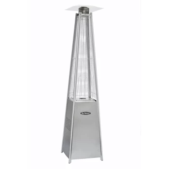 Image of Outback Signature Flame Tower Pyramid Gas Patio Heater - Stainless Steel