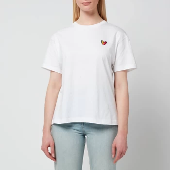 Image of Paul Smith Womens Swirl Heart T-Shirt - White - M