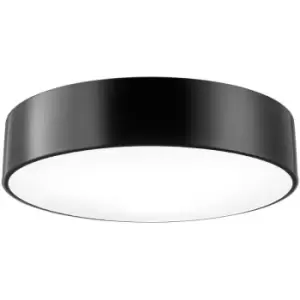 Image of Merano - Indiana 3 Light Cylindrical Ceiling Light Matt Black Steel Matt White Steel LED E27