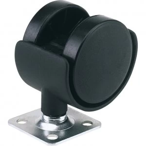 Image of Draper Twin Nylon Wheeled Castor 40mm