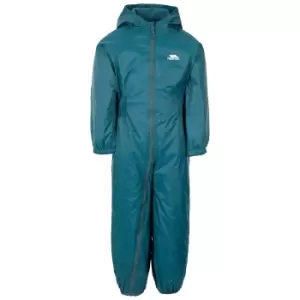 Image of Trespass Babies Button Rain Suit (18-24 Months) (Teal)