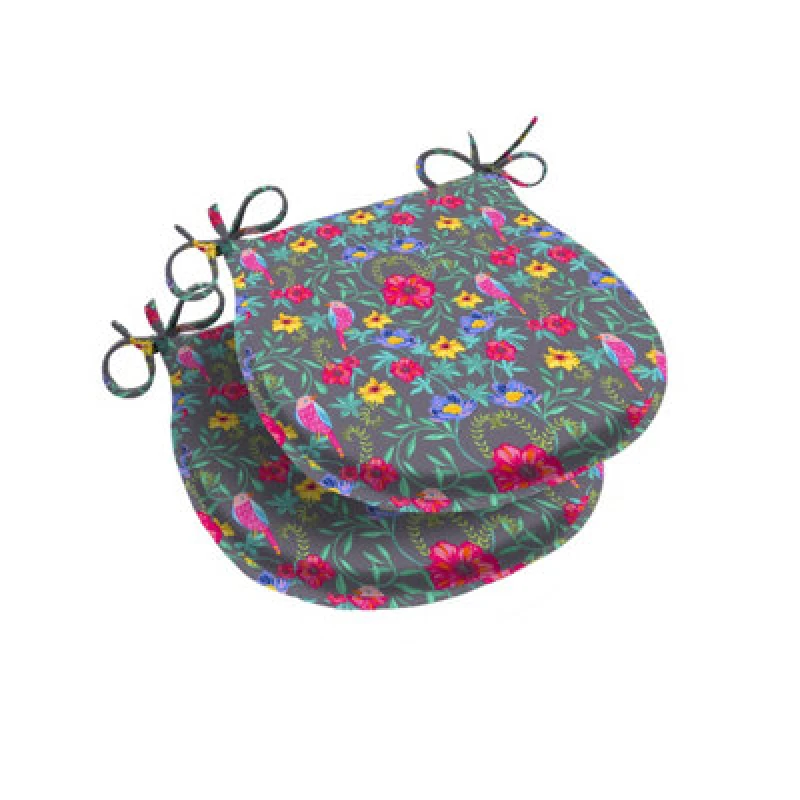 Image of Luxury Living Wildflower D Shape Seat Pad Pair