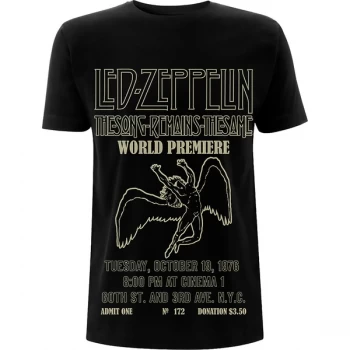 Image of Led Zeppelin - TSRTS World Premier Mens Large T-Shirt - Black