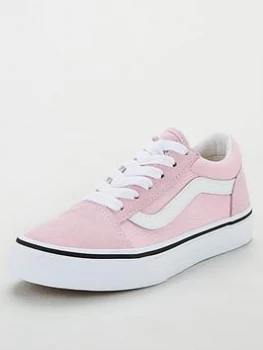 Image of Vans Old Skool Childrens Trainers - Lilac/White, Lilac/White, Size 2