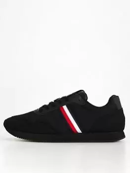 Image of Tommy Hilfiger Core Lo Runner Trainer, Black, Size 41, Men