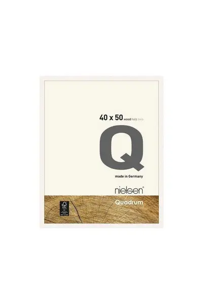 Image of Nielsen Quadrum 40 x 50cm Wooden Picture Frame With Protective Glass Front White