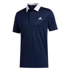 Image of adidas Bold Brand Golf Polo Shirt Mens - Navy/White