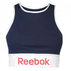 Image of Reebok Linear Logo Sports Bra Ladies - Heritage Navy