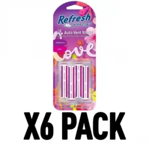 Image of Wildflowers & Love (Pack Of 6) Refresh Vent Stick