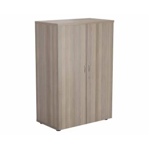 Image of TC Office Cupboard with Lockable Doors with 3 Shelves Height 1200mm, Grey Oak Effect