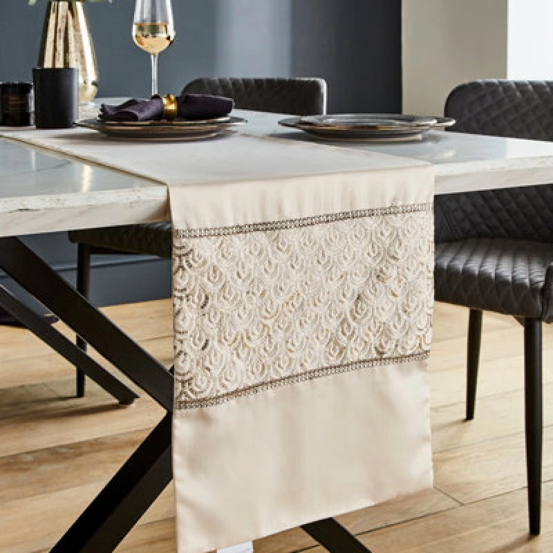 Image of Catherine Lansfield Deco Sequin Runner Champagne