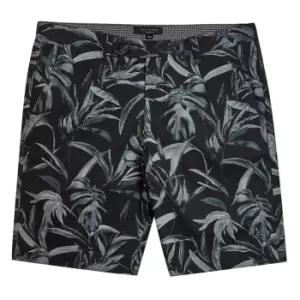 Image of Ted Baker Leaf Print Shorts - Blue