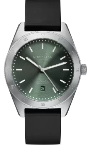Image of Sternglas Watch Marus Automatic Green Rubber