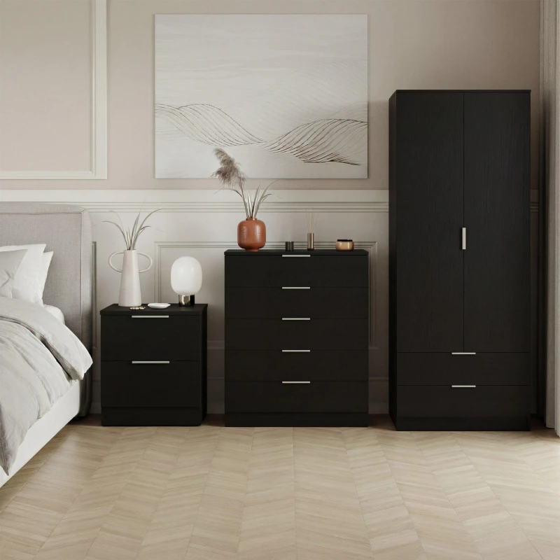 Image of Lassic Vida Designs Trega 3 Piece Bedroom Set 5 Black unisex 3 Piece