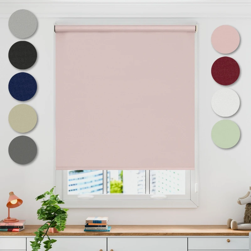 Image of Emma Barclay Blackout Roller Blind Thermal Blush Pink unisex 120cm