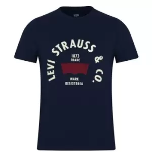 Image of Levis Varsity Circle T Shirt - Blue