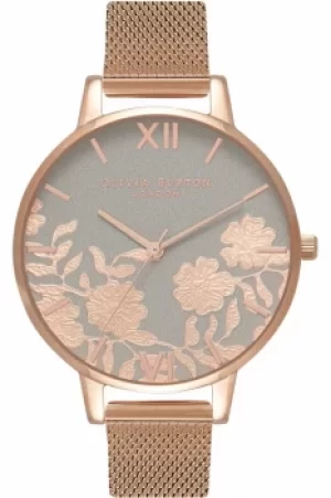 Image of Ladies Olivia Burton Lace Detail Watch OB16MV65