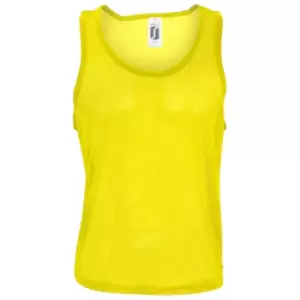 Image of SOLS Mens Anfield Sports Training Bib (M) (Lemon)