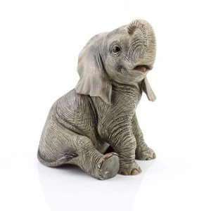 Image of Elephant Sitting 17cm Figurine By Lesser & Pavey