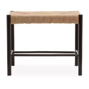 Image of Interiors by PH Bandar Hemp Rope Small Bench Black