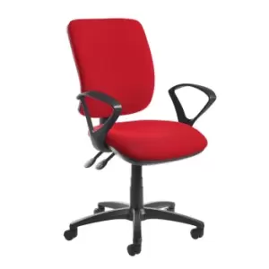 Image of Dams MTO Senza High Back Operator Chair with Fixed Arms - Bridgetown Purple