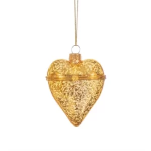 Image of Gold Heart Opening Bauble