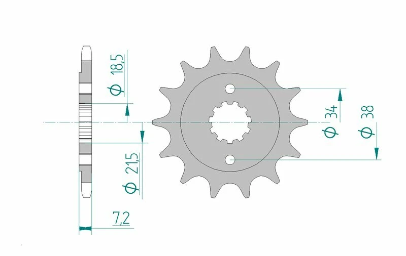 Image of AFAM Steel Standard Front Sprocket 20320 - 520