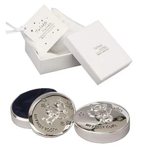 Image of Twinkle Twinkle Silver-Plated Baby's First Tooth & Curl Box