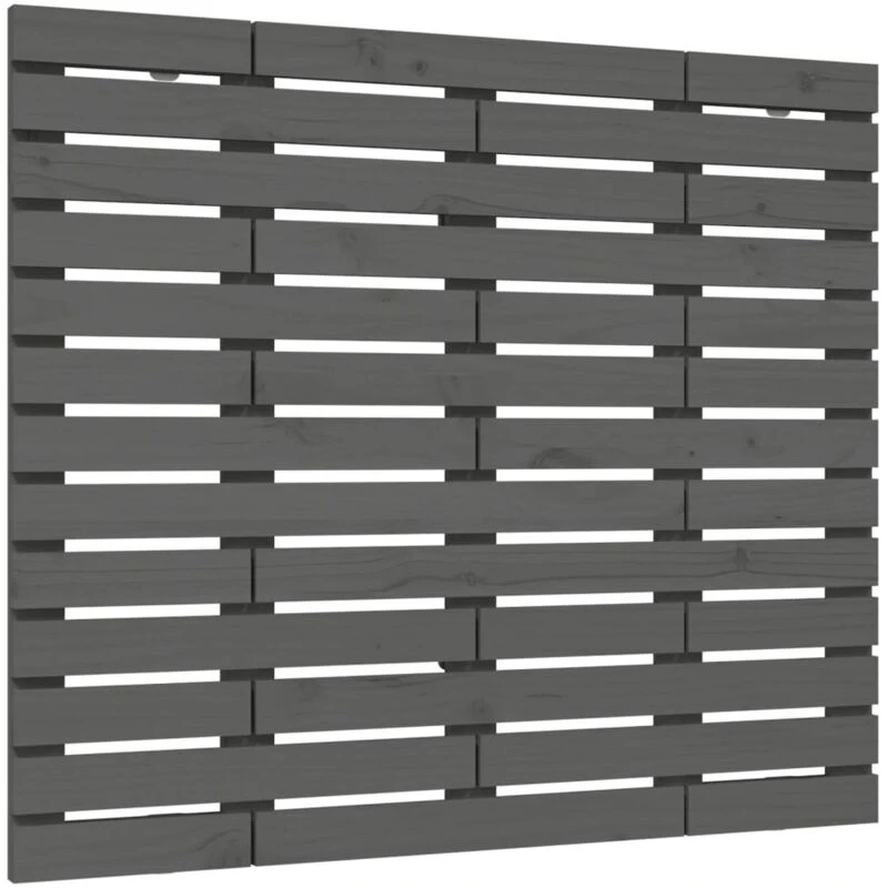 Image of Vidaxl Wall Headboard Grey 146X3X91.5cm Solid Wood Pine, Grey 824685
