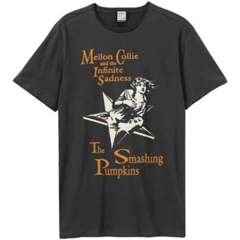 Image of Amplified Amplified Men Mellon Collie And The Infinite Sadness The Smashing Pumpkins T-Shirt in Charcoal Size: X-Small Charcoal XS Male 506352746787