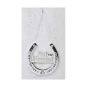 Image of Celebrations Silverplated Horse Shoe - Just Married