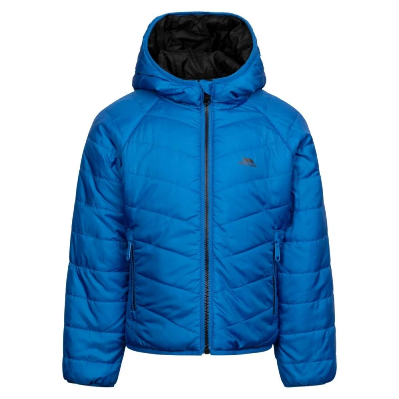 Image of Trespass Dessieboy Reversible Jacket in Blue Size: 2-3 Years Blue Unisex 2-3 Years