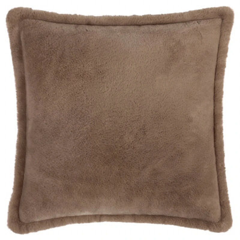 Image of Furn Furn Kallu Plush Faux Fur Cushion in Brown Size: 45cm x 45cm Brown 45cm x 45cm Unisex 5025532831811