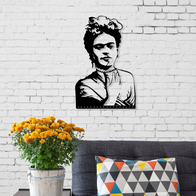 Image of DECORTIE METAL WALL ART NO.15 FRIDA - Black M.DK.T.13640