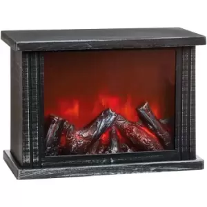 Image of Christmas Shop Fireplace Light Decoration (One Size) (Silver) - Silver