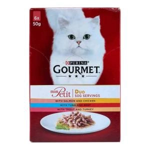 Image of Purina Gourmet Mon Petit Meaty Variety Cat Food 6 x 50g
