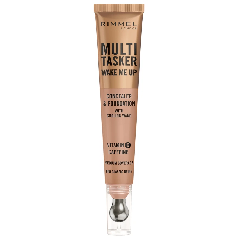 Image of Rimmel Multi-Tasker Wake Me Up Foundation and Concealer 20ml (Various Shades) - 055 Classic Beige
