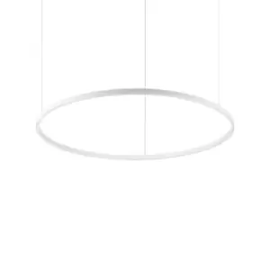Image of ORACLE Slim DALI Dimmable Round 90cm Integrated LED Pendant Ceiling Light White, 3000K