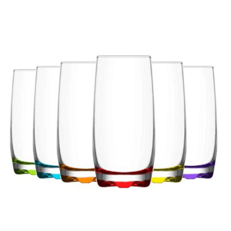 Image of LAV Adora Coloured Highball Glasses - 390ml - 6 Colours - Pack of 6 Multi