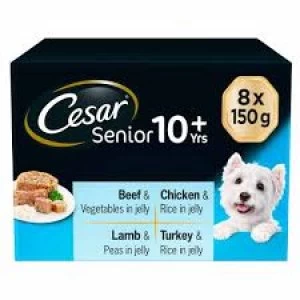Image of Cesar Tray Senior Collection in Jelly Dog Food 8 x 150g