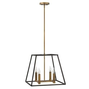 Image of 4 Light Ceiling Pendant Chandelier Bronze, E14