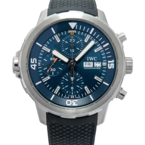 Image of Aquatimer Chronograph Edition "Expedition Jacques-Yves Cousteau" Automatic Blue Dial Mens Watch