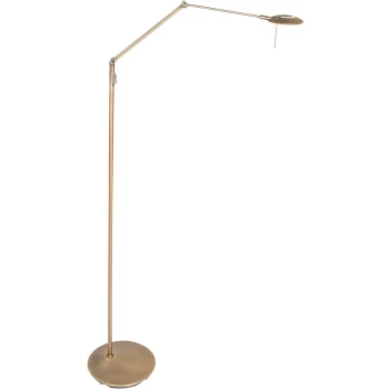 Image of Sienna Lighting - Sienna Zodiac Task Floor Lamp Bronze Brushed, Plastic Matt