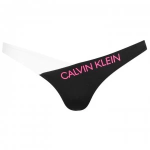 Image of Calvin Klein Colour Block Bikini Bottoms - Black BEH