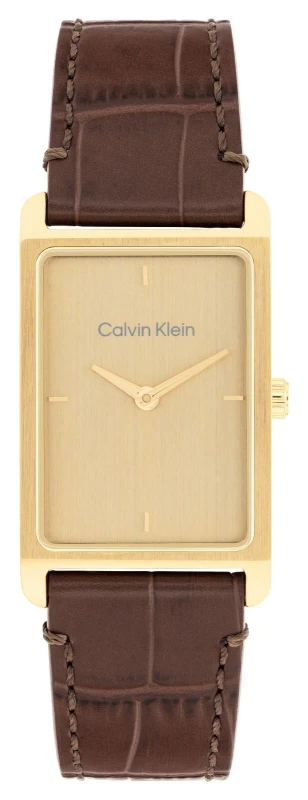 Image of Calvin Klein 25200530 CK Dapper (24mm) Gold Dial / Brown Watch