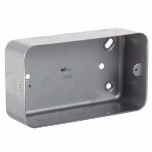 Image of KnightsBridge 2 Gang 44mm Single Metal Back Box to Match Knightsbridge M Series