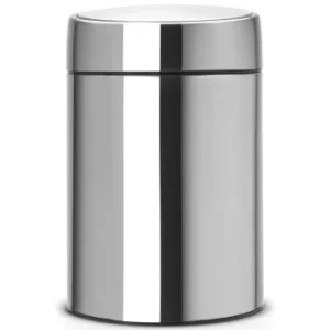 Image of Brabantia Slide Bin 5 Litre Metal Lid Matt Steel