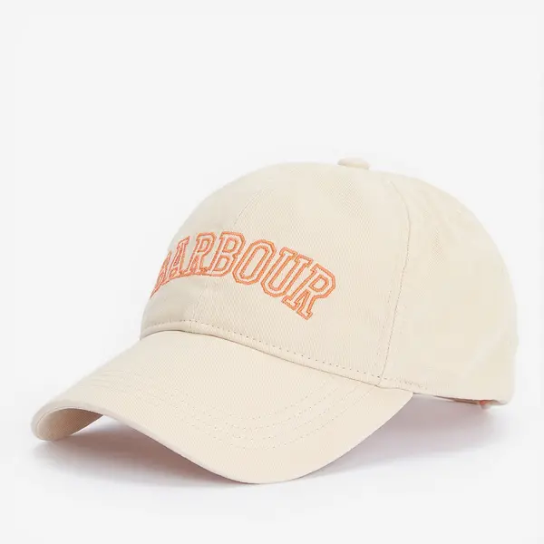 Image of Barbour Womens Emily Sports Cap - Parchment/Apricot Crush